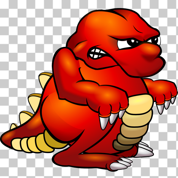 SVG Cartoon red monster vector image