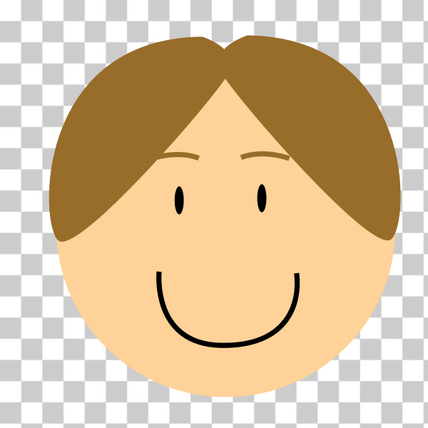 SVG Cartoon smiling boy head vector image
