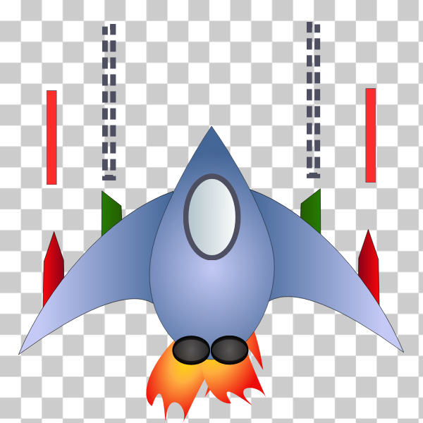 SVG Cartoon spaceship vector image