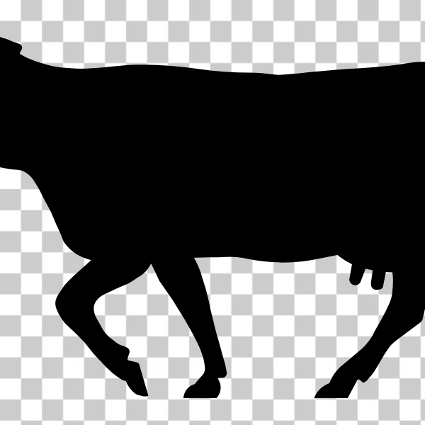 SVG Cattle ahead road sign icon vector image