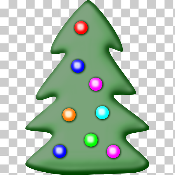SVG Christmas tree with star vector clip art