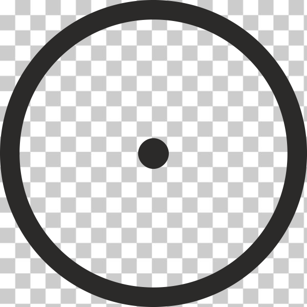 SVG Circle with central point sign vector image