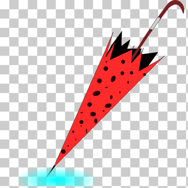 SVG Closed umbrella with black spots vector image