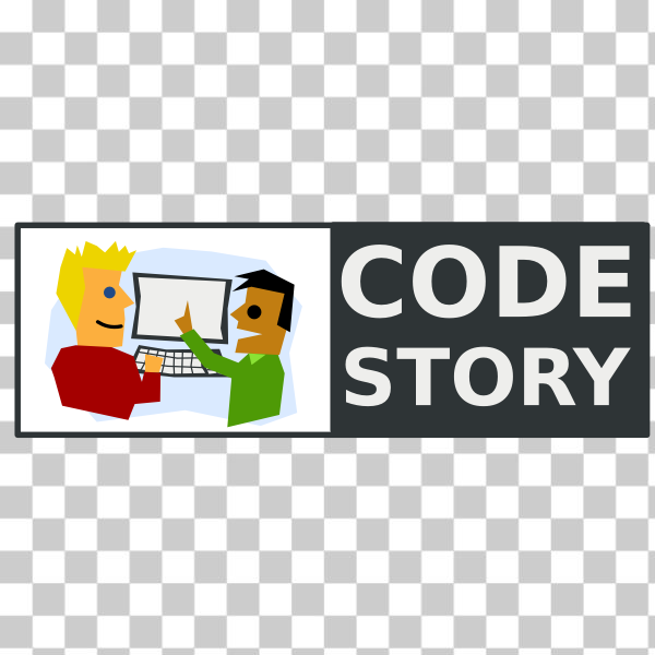 SVG Code Story logo vector image