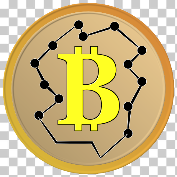 SVG Coin of yellow Bitcoin