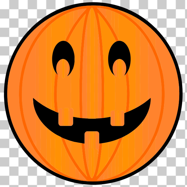 SVG Color image of carved pumpkin for Halloween celebration
