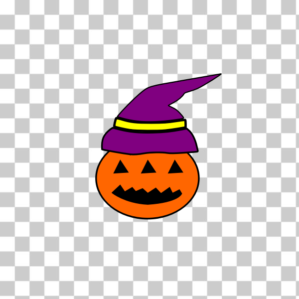 SVG Color tribal Halloween pumpkin vector image