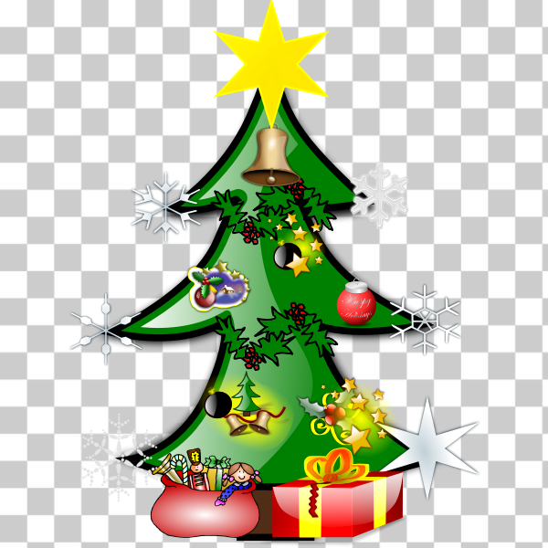 SVG Colorful Christmas tree vector graphics