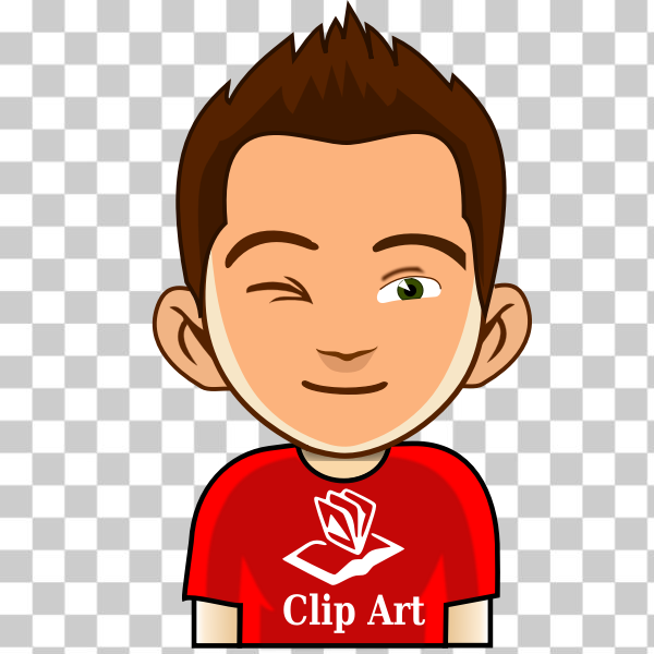 SVG Comic boy profile picture vector illustration