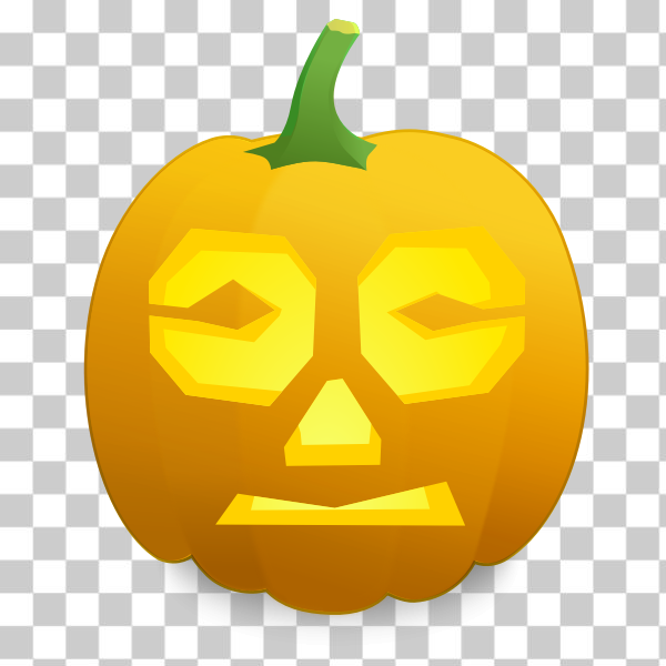 SVG Confused pumpkin vector clip art