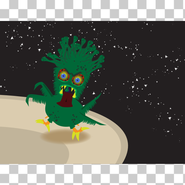 SVG Creepy space chicken