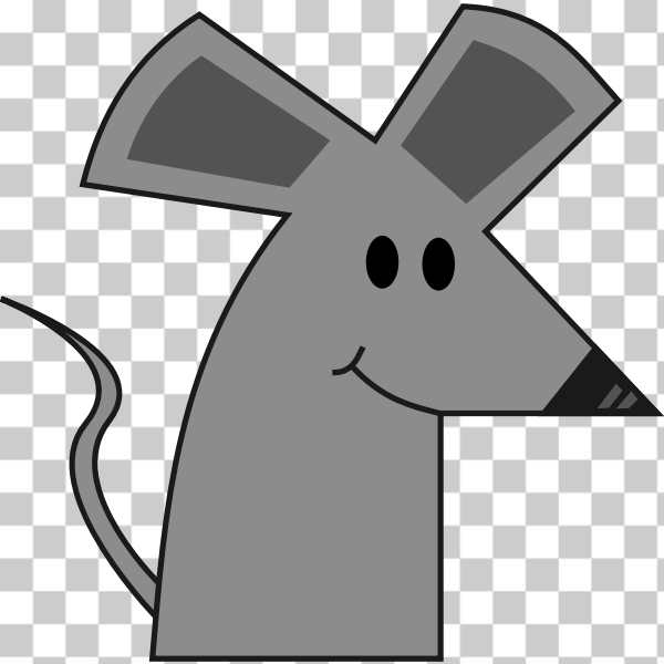 SVG Cute smiling cartoon mouse vector image