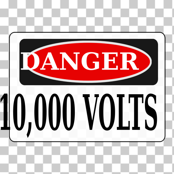 SVG Danger 10000 volts sign vector image