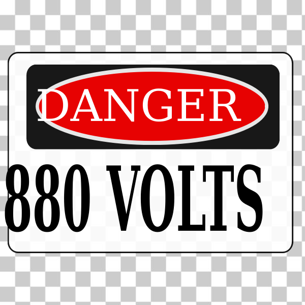 Free: SVG Danger 880 volts sign vector image - nohat.cc
