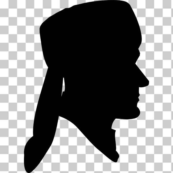Free: SVG Davy Crockett Profile Silhouette - nohat.cc