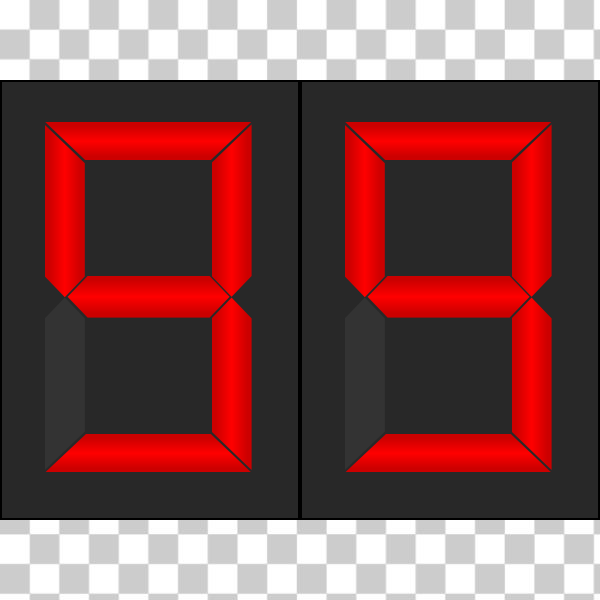 SVG Digital numberdisplay vectorimage
