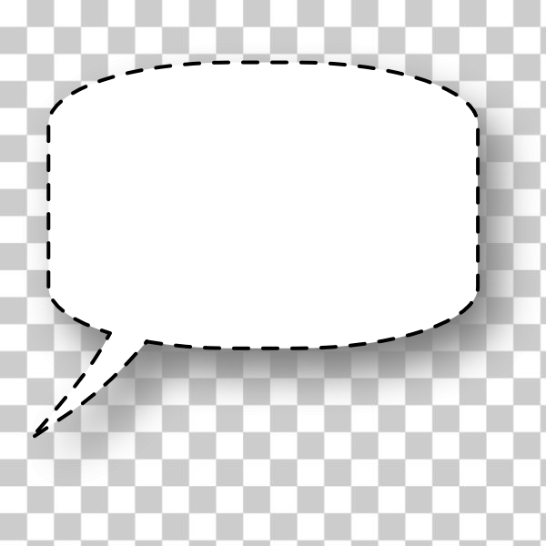 SVG Dotted line speech bubble vector illustration