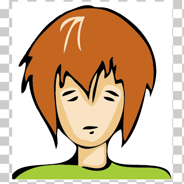 SVG Emo boy avatar vector image