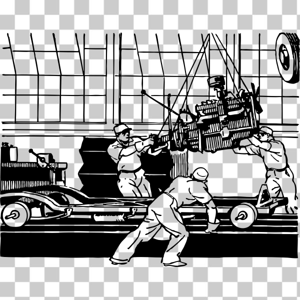 Free: SVG Engine assembly line vector image - nohat.cc