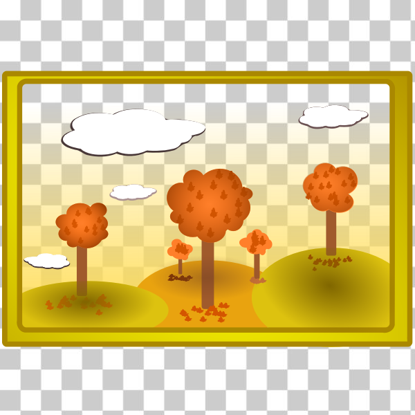 SVG Fall nature landscape vector illustration