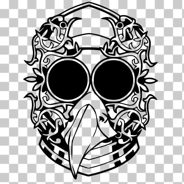 SVG Fantasy bird face avatar vector drawing