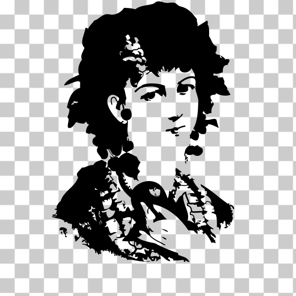 SVG Female model portrait vector image