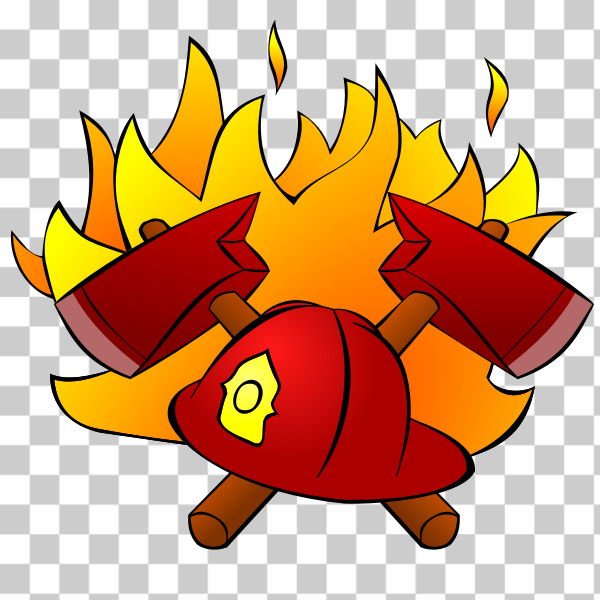 SVG Fire and firefighting vector illustration