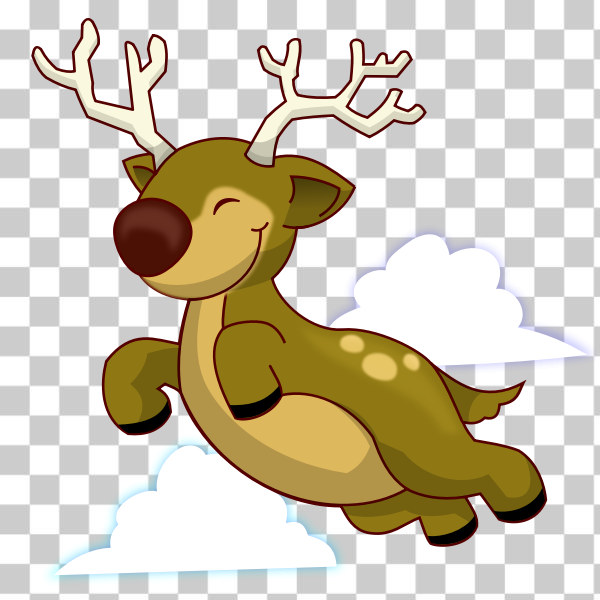 SVG Flying reindeer vector image