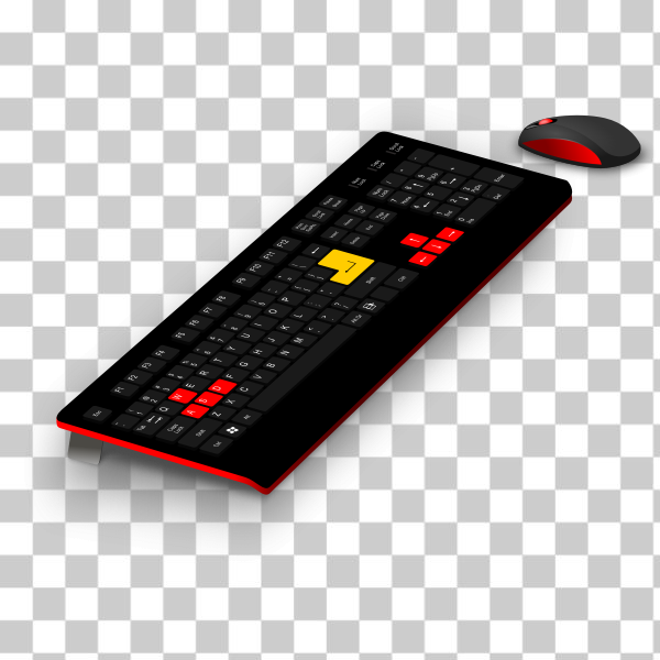 SVG Generic gaming keyboard and mouse vector image