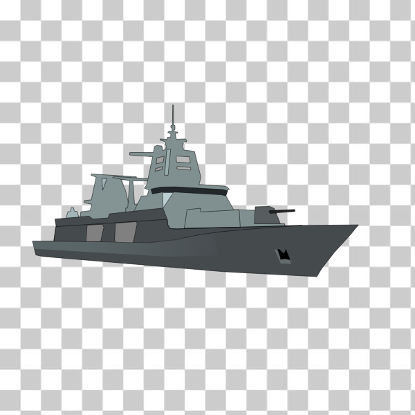 SVG German Bundeswehr frigate vector image