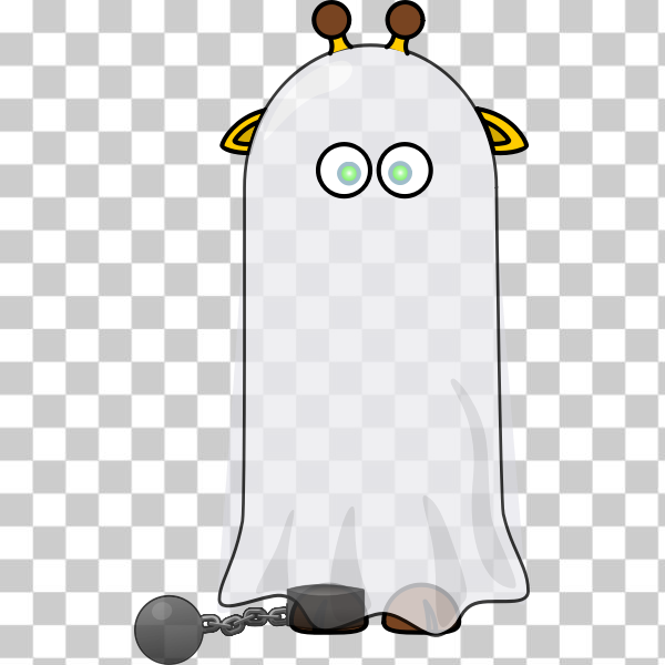 SVG Giraffe ghost vector drawing