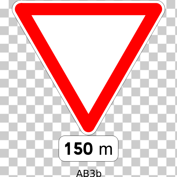 SVG Give way road sign vector image