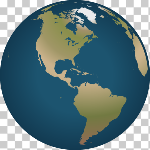 SVG Globe facing America vector image