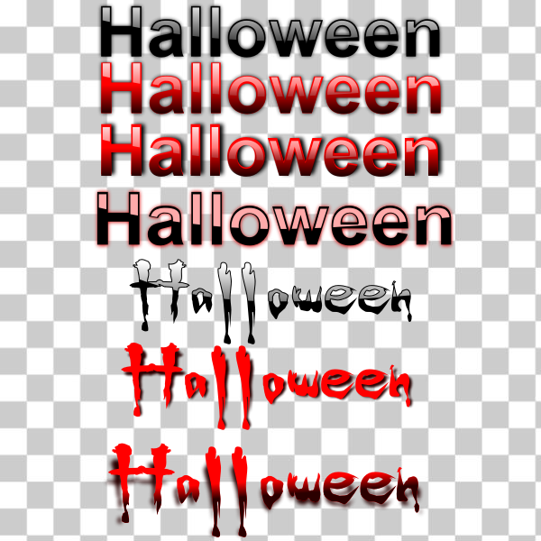 SVG Halloween typography selection vector image