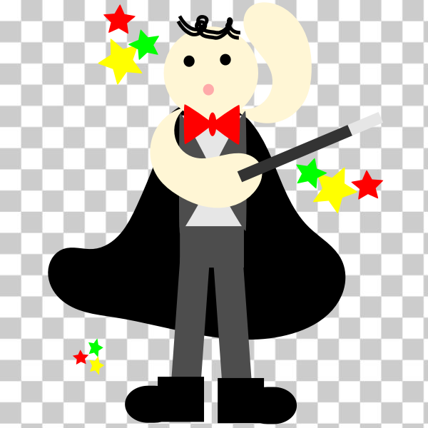 SVG Happy magician vector illustration