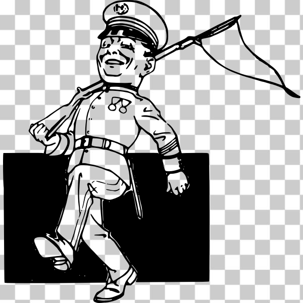 SVG Happy solider vector image