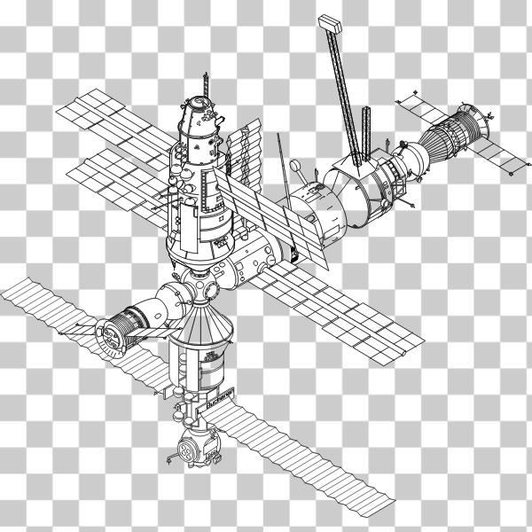 SVG International Space Station vector drawing