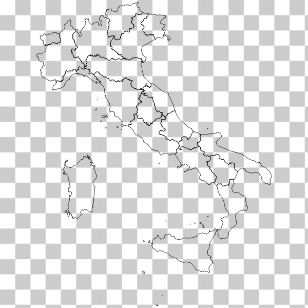 SVG Italian Regional Map Vector