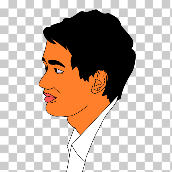 SVG Japanese comic woman vector clip art