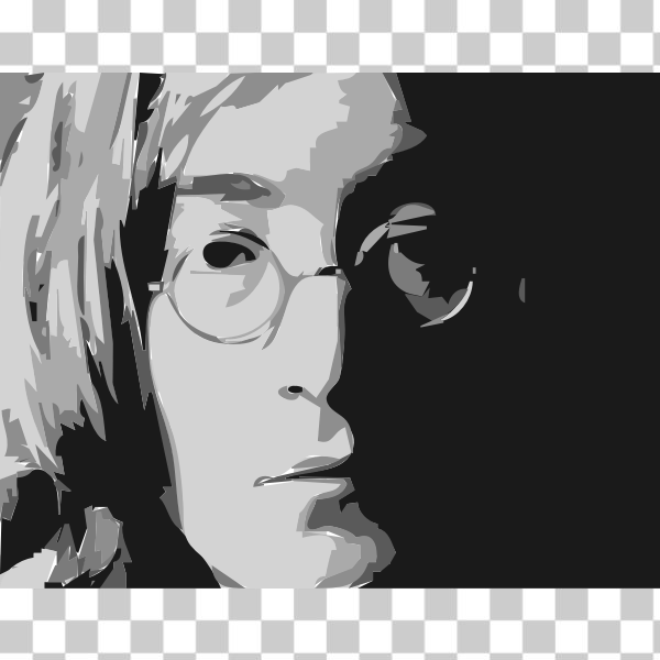 SVG John Lennon portrait vector image
