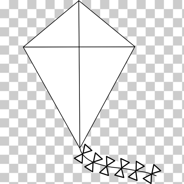 SVG Kite line art vector illustration