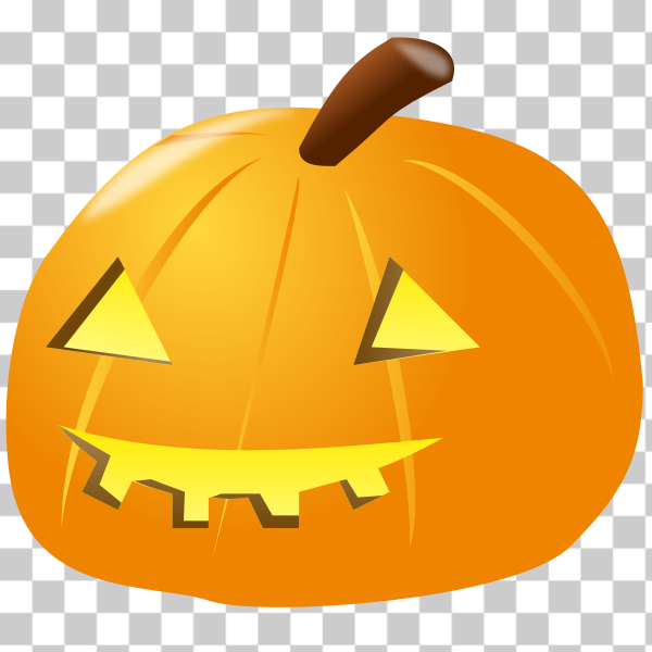 SVG Lit-up Halloween pumpkin vector drawing