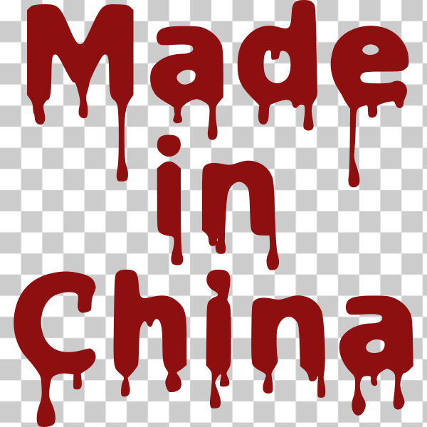 SVG Made in China bloody sign vector image