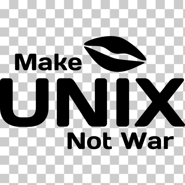 SVG Make UNIX Not War vector illustration