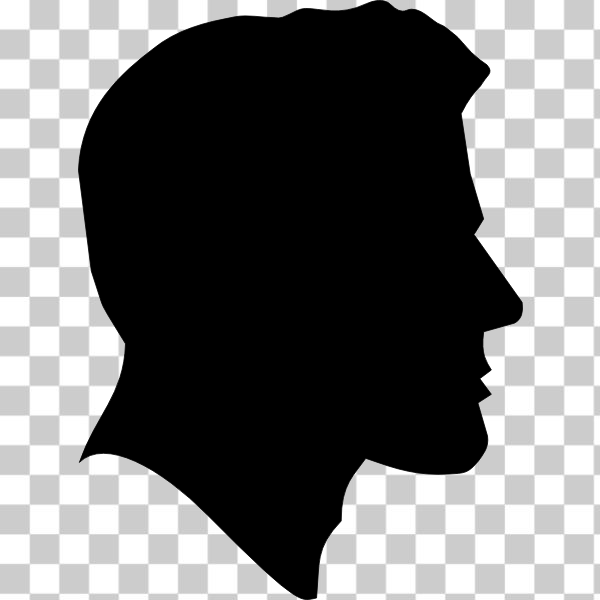 SVG Male profile silhuette vector illustration