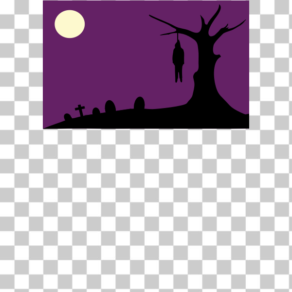 SVG Man hanging from a tree vector illustration
