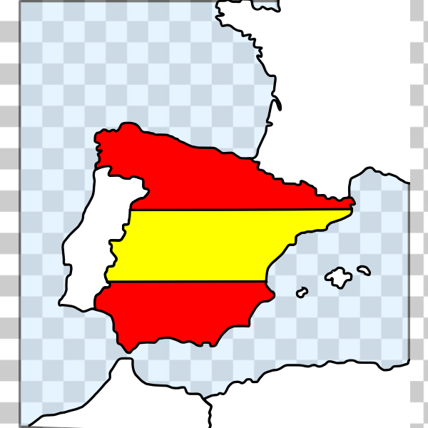 SVG Map of Spain vector clip art