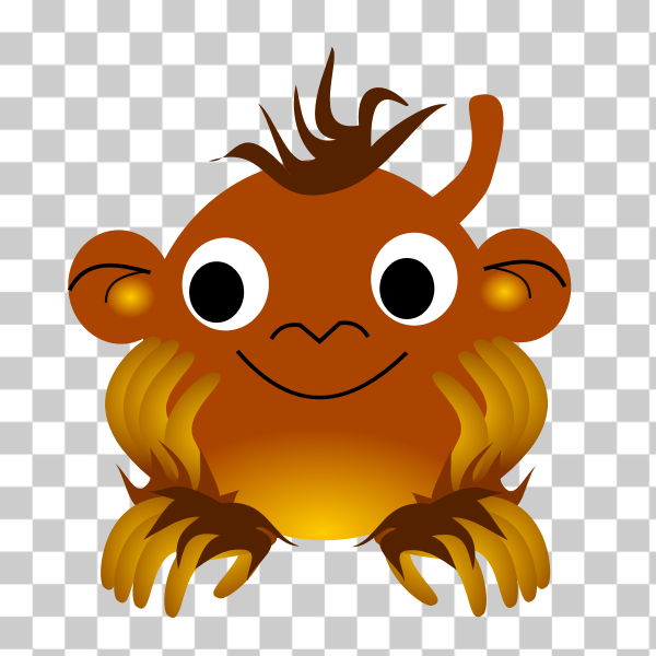 SVG Monkey zodiac sign vector image