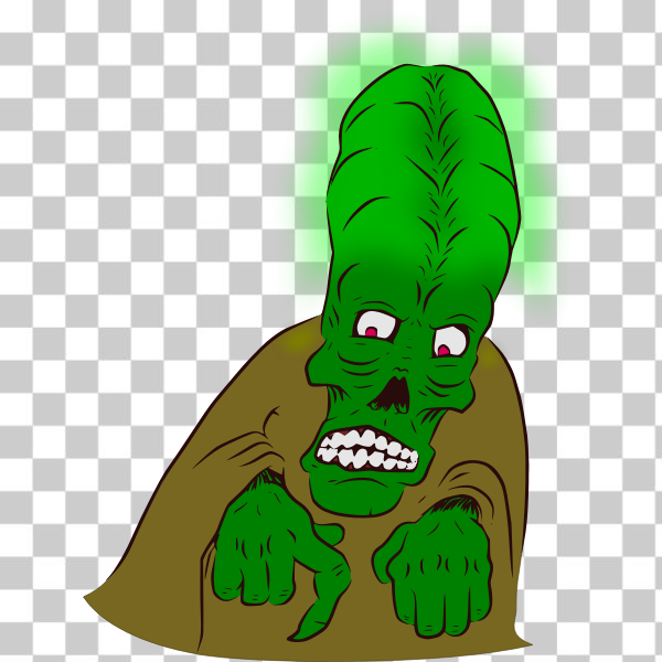 SVG Monster with glowing head vector image
