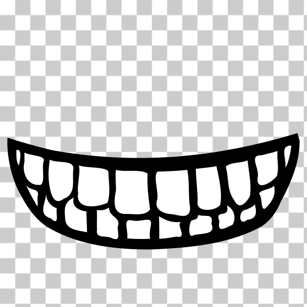 SVG Mouth with teeth vector image